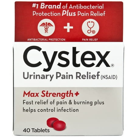 Cystex Plus Urinary Pain Relief, 40 Tablets (Best Over The Counter Uti Medicine)