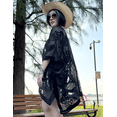 thumbnail image 3 of WeHello-Women's Coverups Burnt-out Velvet Cardigan Casual Outfit Long Cover Up Velvet Kimono（JYPF-36）, 3 of 8