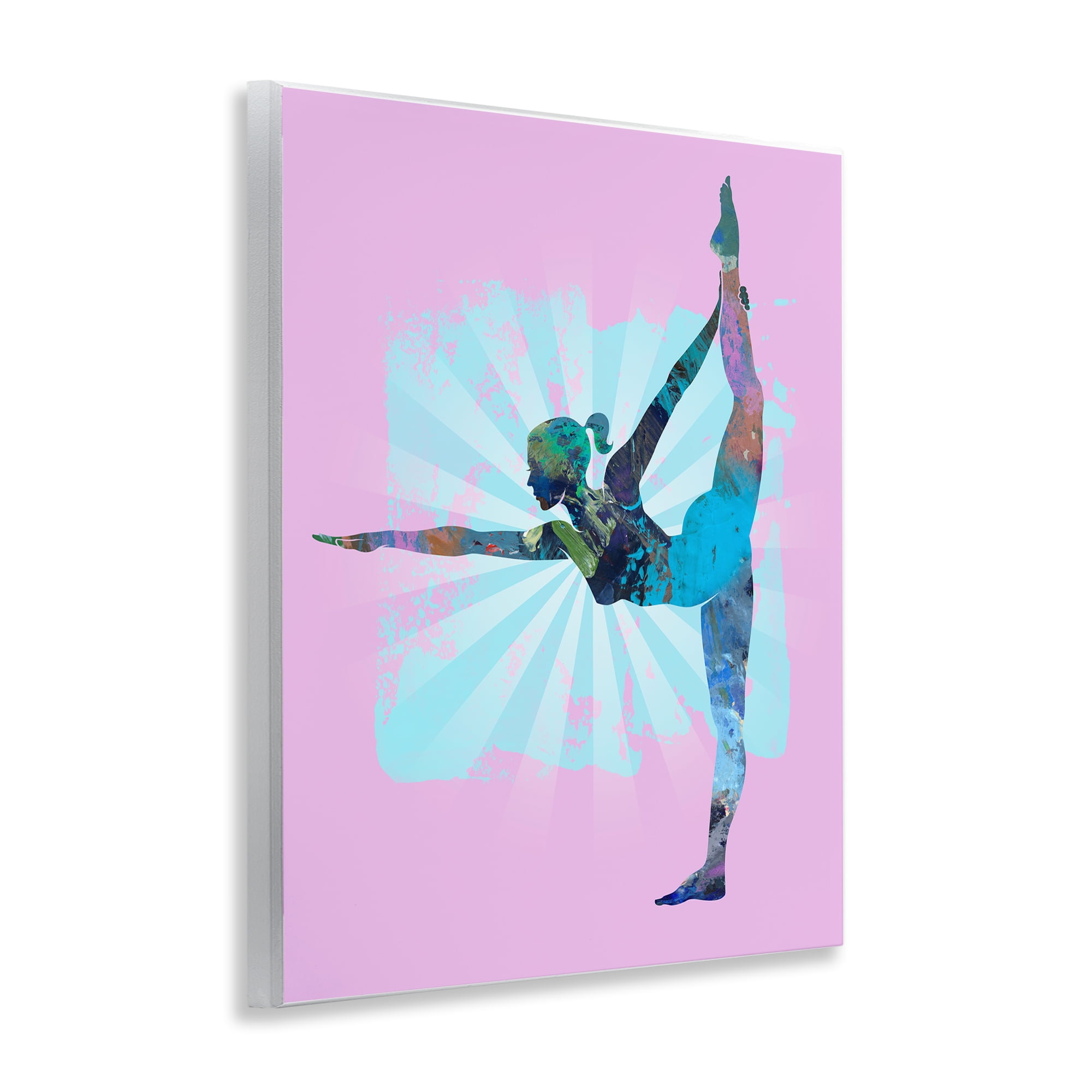 Stupell Industries Stretching Mindful Exercise Sports Painting Unframed Art Print Wall Art, 11 x 14