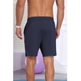thumbnail image 5 of QDG Mens Athletic Running Shorts Quick Dry Shorts Lightweight Sports Gym Basketball 7inch Hiking Tennis Navy Blue L, 5 of 10