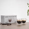 thumbnail image 2 of FNNMNNR Coffee Cup Glass Mugs Transparent Cups 150ml Borosilicate Double-layer Juice Milk Double Layer, 2 of 20