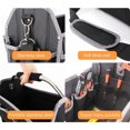 thumbnail image 2 of Open Top Tool Tote Large Capacity Tool Organizer Adjustable Shoulder Strap Anti-slip Rubber Pad Foam-padded Handle, 2 of 10
