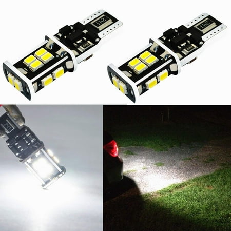 12v Led Bulb Alla Lighting T15 912 921 LED Back Up Light Bulbs Super Bright 12V 921 LED Bulb High Power 3020-SMD W16W 912 921 LEDs for Back-Up Reverse Light ( Set of 2) ()