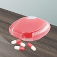 thumbnail image 3 of Mini Pill Box Slide Cover Organizer 2 Compartments for Pocket Travel Pink Pink, 3 of 8