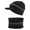 Black, variant on Gray Soft Knit Lazy Beanie for Women Beanie Hat with Brim Polyester Warm Winter Cuffed Hat for Cold Weather Outdoor Wear One Size