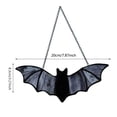 thumbnail image 4 of Halloween Bat Stained Glass Window Hanging Acrylic Suncatcher, Black Bat Wall Decoration Art with Chain for Home Decor, Spooky Party Ornament for Window Door Ceiling 3PC, 4 of 9