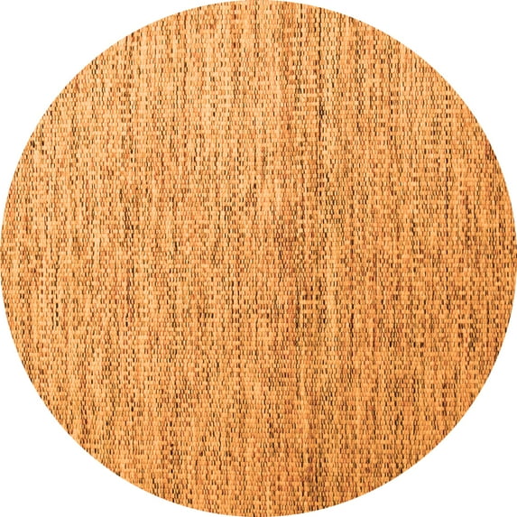 Ahgly Company Indoor Round Abstract Orange Contemporary Area Rugs, 3' Round