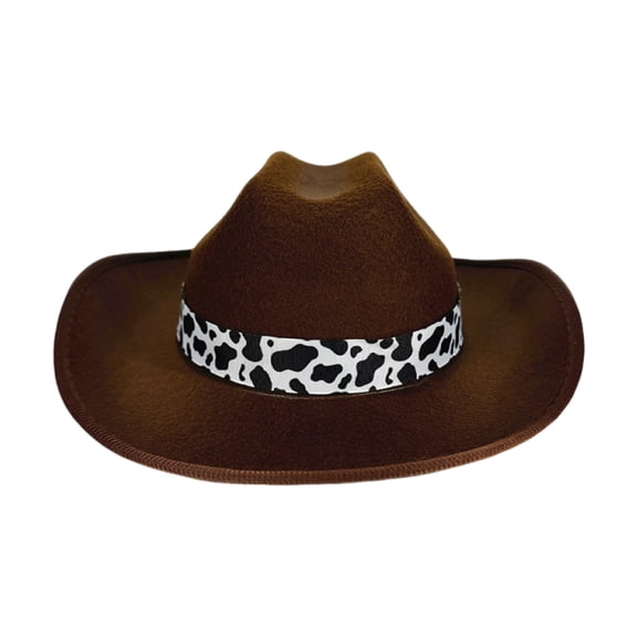 Wxirdiow Western Hat for Little Girls Kids Western Cowboy Hat Felt Cowgirl Hat Western Party Hat for Boys-Girls Coffee Size,3-15 Years