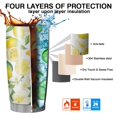 thumbnail image 7 of 20 Oz Lemon Coffee Tumbler Double Wall Insulated Stainless Steel Water Bottle | Metal Reusable Thermoses Flask with Cup Cap | Leak & Sweat Proof with Anti-Dust Lid, 7 of 7