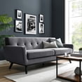 thumbnail image 1 of Modway Canapé en Velours de Performance Engage, Gris, 1 of 8