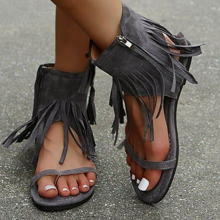 

Jsaierl Womens Gladiator Sandals Dressy Summer Clip Toe Sandals Comfy Arch Support Sandals Fashionable Beach Sandal Size 7.5