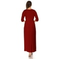 thumbnail image 5 of SR Women's Casual Wrap Floor Length Maxi Dress, 5X, Wine, 5 of 5