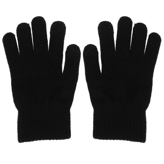 SOPOTUTU 1 Pair Thermal Winter Gloves for Men and Women, Warm Touchscreen Compatible Gloves for Cycling, Hiking, Running, Black