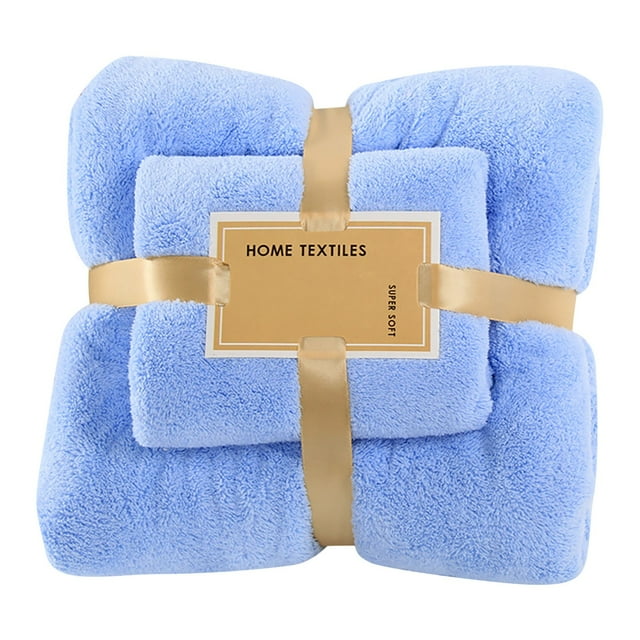 Gkeoshab Towel High Density Coral Fleece Towel And Bath Towel Two In One Set Soft And Absorbent Home & Garden