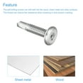 thumbnail image 3 of Uxcell #10 x 1" 410 Stainless Steel Flat Head Hex Socket Self Tapping Screws 100 Pack, 3 of 4