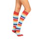 thumbnail image 5 of Qarigey 1 par de calcetines a rayas hasta la rodilla de arcoíris, elasticidad, transpirabilidad, apariencia de moda cómoda, calcetín antideslizante, Type5 NO5 Qarigey CBP288731, 5 of 6