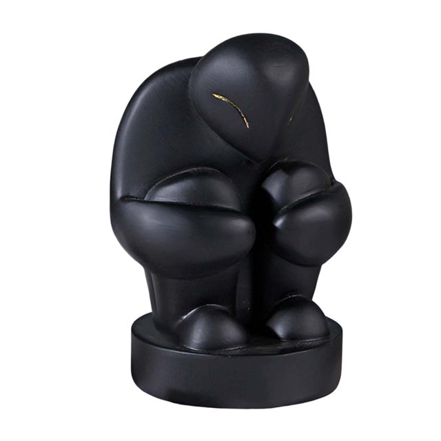 Escultura nórdica de hombre silencioso, modelo de escultura artística, estatua de resina pensadora de resina para utilería para fotos, accesorios, Negro mayimx Estatuilla de pensador