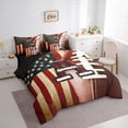thumbnail image 3 of Homewish Letter A Monogrammed 7-Piece Twin Bedding Sets,Rugby Sports Bedding Comforter Set,Retro American Flags Sheet Sets For Boys Kids,Microfiber Room Decorative Reversible, 3 of 8