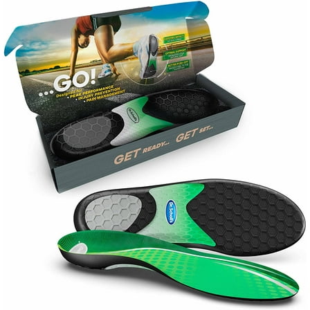 Dr. Scholl s Performance Sized to Fit Running Insoles for Men & Women / Help Prevent Plantar Fasciitis, Shin Splints and Runner s Knee Women's 8.5 - 9 / Men's 7.5-8 Sized To Fit Insole