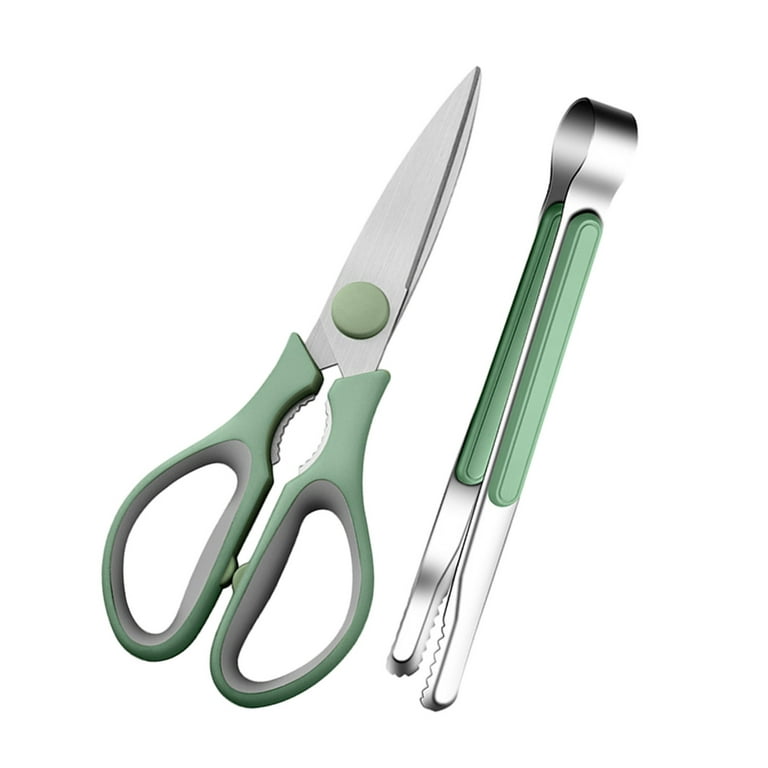 Ozmmyan Kitchen Shears, Kitchen Scissors with Tong, Plastic Handle Shears, Kitchen Shears Heavy Duty Ideal Kitchen Scissors for Food Poultry, Herbs