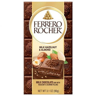 Ferrero Rocher Chocolate Tablet Milk Hazelnut & Almond 3.1 oz Pack of 2
