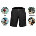thumbnail image 7 of Little Donkey Andy Men's Hiking Cargo Shorts with 9 Pockets Lightweight Water-resistant Quick Dry Golf Travel Shorts Black S, 7 of 7