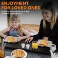 thumbnail image 5 of Belgian Waffle Maker  Square Iron Waflera Electrica Non Stick Cooking Plate Classic & Multi Makers 4-slice Aqua, 5 of 6