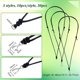 thumbnail image 2 of 30 piezas de 3 estilos de cordón para collar, cordón de poliéster encerado negro, ajustable, doble nudo, gargantilla con cierre de cadena., 2 of 5