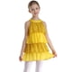 thumbnail image 4 of Niños Niñas lentejuelas brillantes moderno Jazz baile latino traje de actuación escalonado vestido con volantes Patchwork A-Line Ballet Unitards vestido, 4 of 5