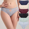 thumbnail image 2 of Qingpeng Womens Thin Bow Embroidered Low Waist Panties Cotton Gusset Lace Briefs Underwear Size Free, 2 of 6