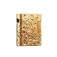 thumbnail image 5 of Kerosene lighter, Top Metal Pocket Lighter Daily Use, Sold Without Fuel.,SKU01006-短款唐草花金色, 5 of 10