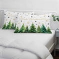 thumbnail image 3 of Merry Christmas Pillow Covers, Linen Long Throw Pillow Case, Xmas Trees Snowflake Farmhouse Winter Holiday Pillow Protector Decorative Cushion Cover for Living Room/Bedroom 20" x 36", 3 of 8