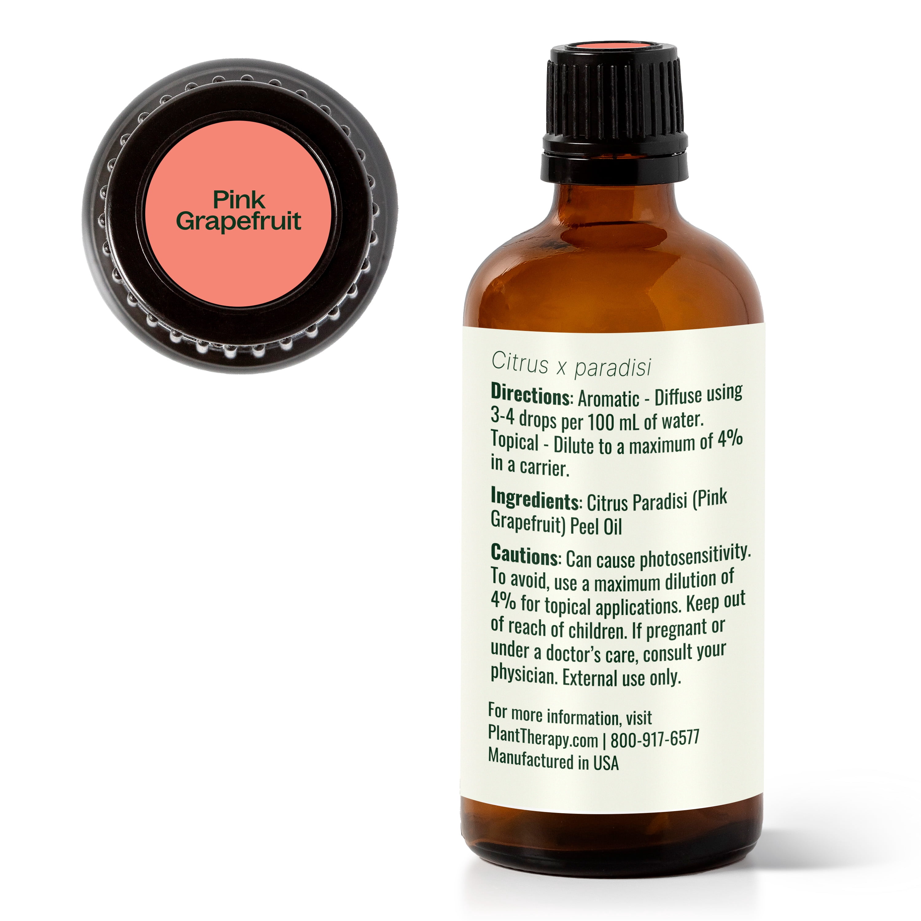 Plant Therapy Pink Grapefruit Essential Oil 100 mL (3.3 oz) 100% Pure, Undiluted, Natural Aromatherapy