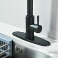 thumbnail image 6 of Black Kitchen Faucets with Pull-Down Sprayer , 2.5GPM High Arc Single Handle, Stainless Steel, with Deck Plate, for Farmhouse Camper Laundry Rv Bar, 6 of 12