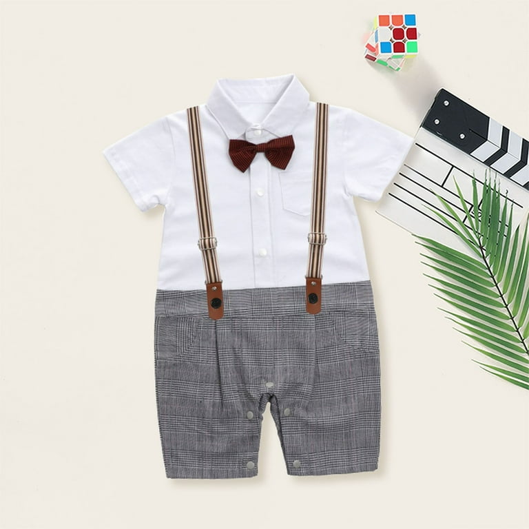 MZXELPRJD Baby Bodysuit Long Sleeve 3-18m Baby Boy Bowtie Tuxedo