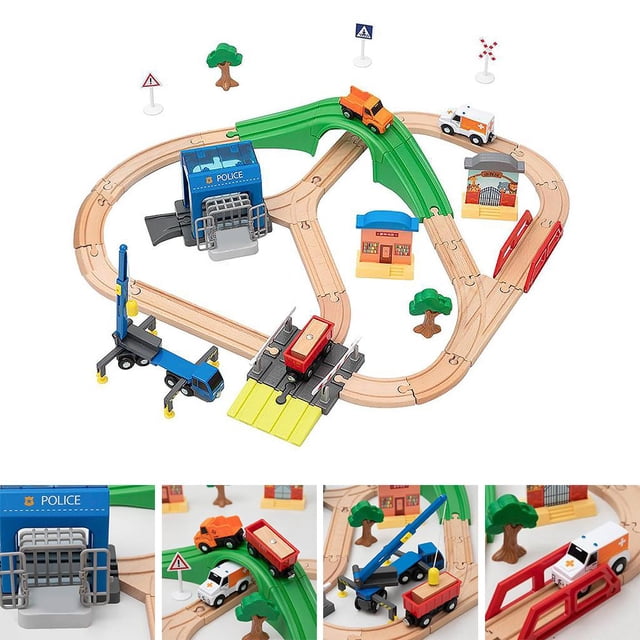Vía de para niños Juguete de construcción de ferrocarril Juguetes de carretera con telemando, se la la adaptaciónción a la mayoría de las