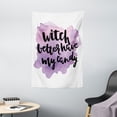 thumbnail image 1 of Halloween Tapestry, Witch Better Have My Candy Calligraphy Funny Halloween Saying, Wall Hanging for Bedroom Living Room Dorm Decor, 40W X 60L Inches, Baby Pink Lavender and White, by Ambesonne, 1 of 2