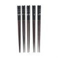 thumbnail image 2 of 5 Pairs Chopsticks Phoebe Zhennan Printing Reusable 23cm/9.1in Long Safe for Japanese Style Box TablewareBlack, 2 of 6