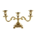 thumbnail image 6 of DecMode 3 Holder Gold Aluminum Metal Scrolled Candelabra, 6 of 10