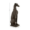 thumbnail image 4 of 12" x 31" Brown Polystone Dog Sculpture, by DecMode, 4 of 18