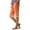 Orange, variant on Women's Casual Summer Linen Shorts Drawstring Elastic Waist Knee Length Curling Jersey Bermuda Shorts Orange XXL