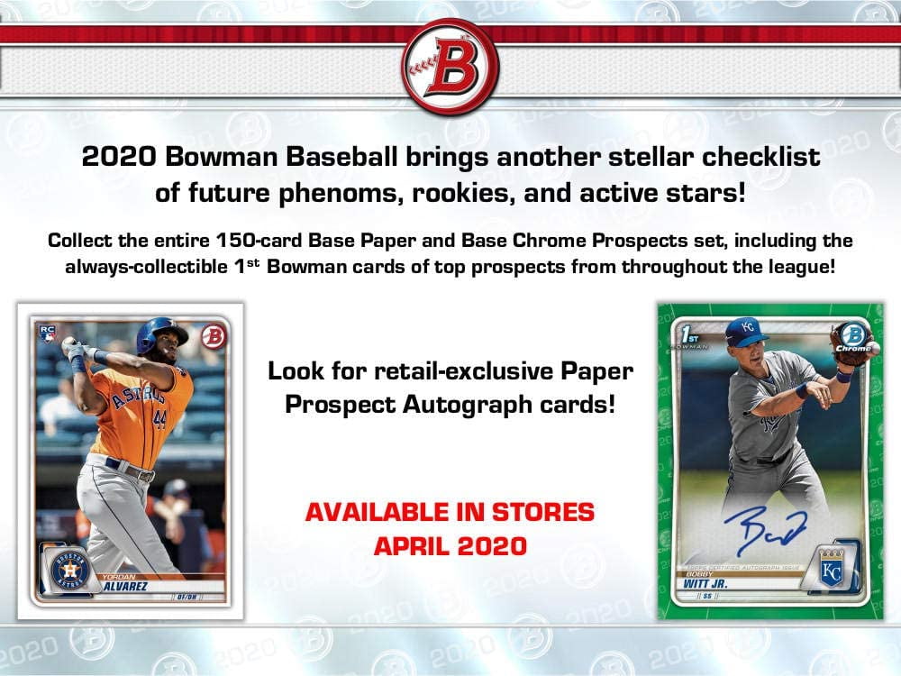 Topps 2020 Bowman Baseball Retail Display Box