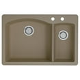 thumbnail image 2 of Blanco Diamond 33 in. Double Basin Drop In / Undermount Kitchen Sink - Truffle, 2 of 2