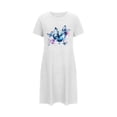 thumbnail image 3 of Tauxra Chemise de Nuit à Manches Courtes pour Femmes Coupe Ample Robe de Nuit avec Imprimé Col Rond Chemise de Nuit Décontractée pour Femmes Grande Taille p-TTG, 3 of 5