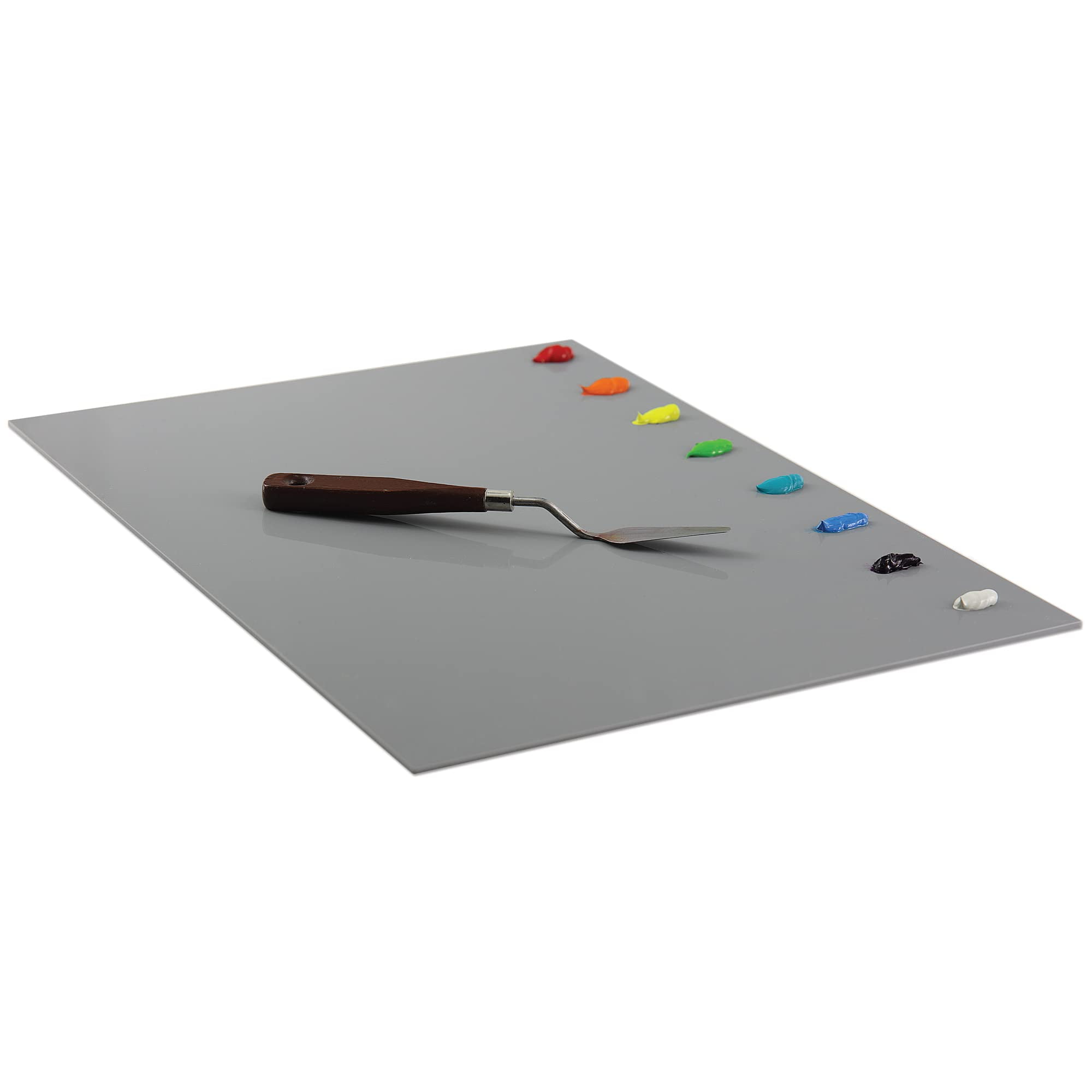 New Wave Easy View Grey Acrylic Palette - Tabletop, 12" x 16"