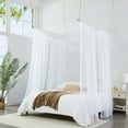 thumbnail image 3 of Warm Home Designs 55" W x 216" L White Bed Canopy for Queen Bed. BC White 216, 3 of 4