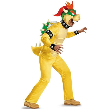 Super Mario Deluxe Adult Bowser Men's Plus Size Adult Halloween Costume, 2X