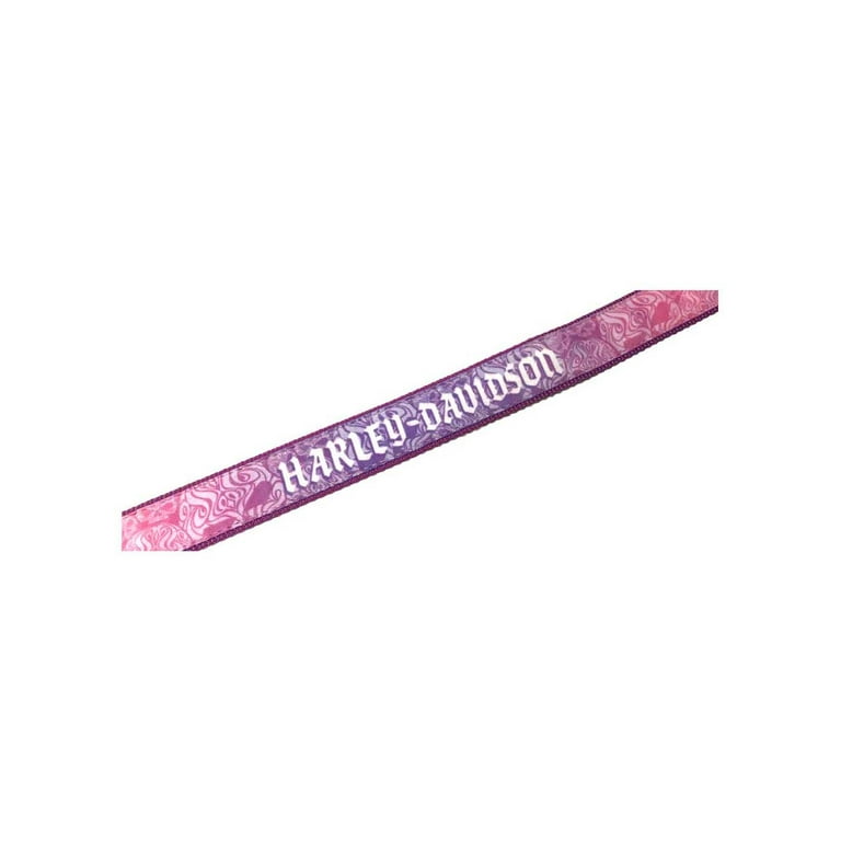 Pink harley top davidson dog collar