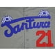 thumbnail image 5 of Camiseta de béisbol Santurce Crabbers Puerto Rico 21 Clemente Jerseys Costura Bordado Deportes Al Aire Libre Alta Calidad Blanco Gris Nuevo, 5 of 5