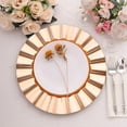 thumbnail image 3 of Balsa Circle 6 Gold 13" Acrylic Wooden Textured Round Scalloped Trim Plastic Charger Plates, 3 of 8